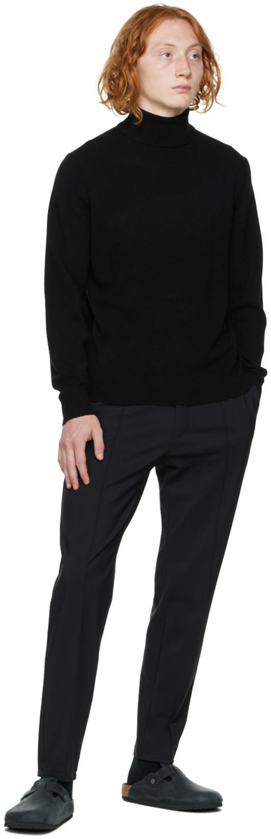 THEORY Curtis Drawstring Precision Ponte Pants Black In Baltic