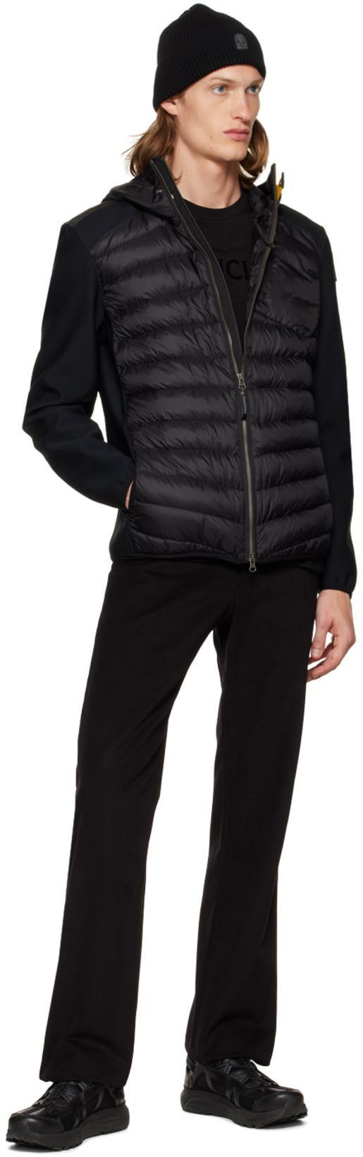 MONCLER Flocked Logo Cotton T-shirt In Black