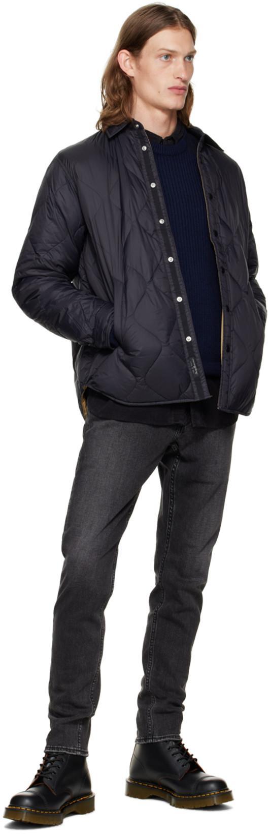 RAG & BONE Dane Quilted Shell Down Overshirt In Dark Grey