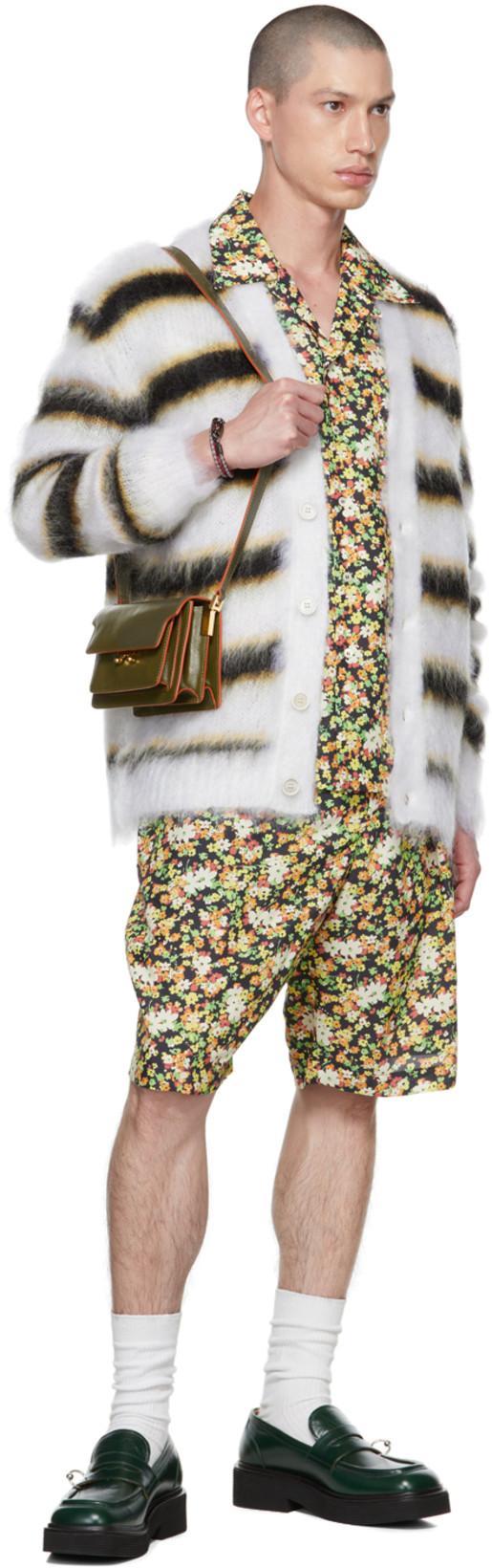 MARNI Floral-print Bermuda Shorts In Black