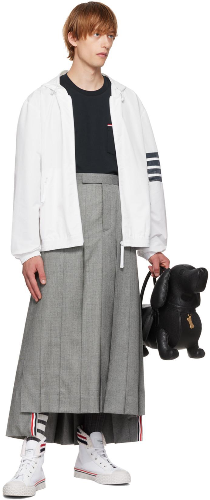 THOM BROWNE Oversized Short Sleeves T-shirt In Black