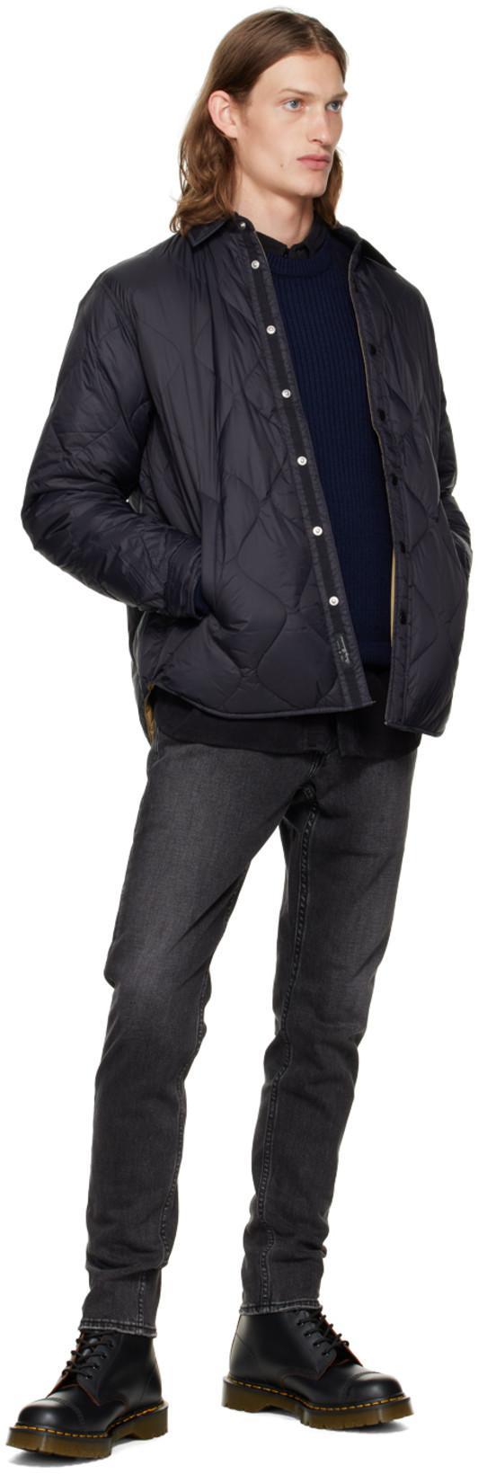 RAG & BONE Dane Quilted Shell Down Overshirt In Dark Grey