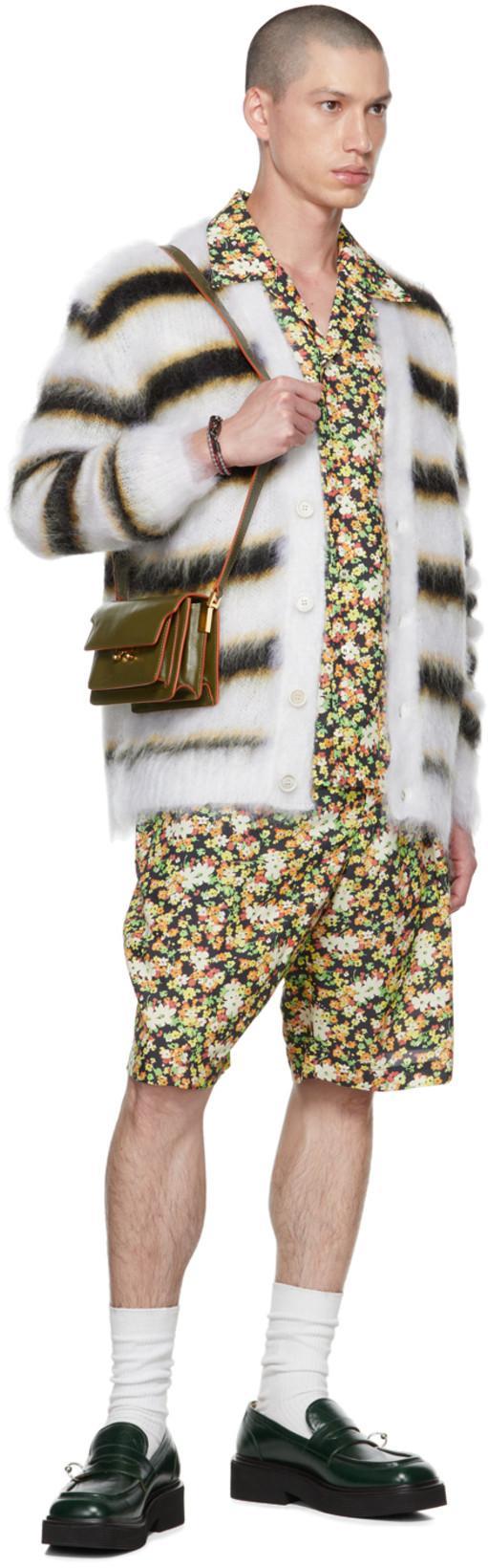 MARNI Floral-print Bermuda Shorts In Black