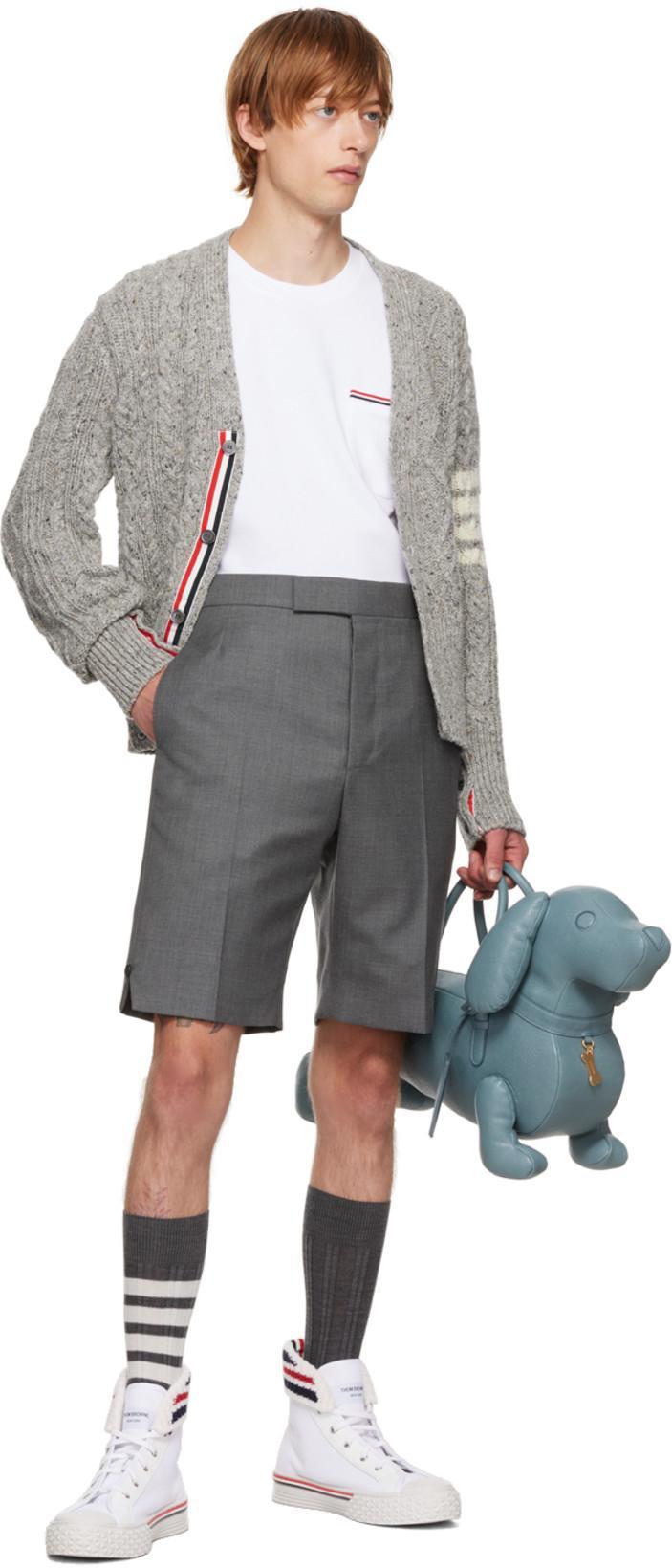 THOM BROWNE White Medium Weight Cotton Jersey T-shirt