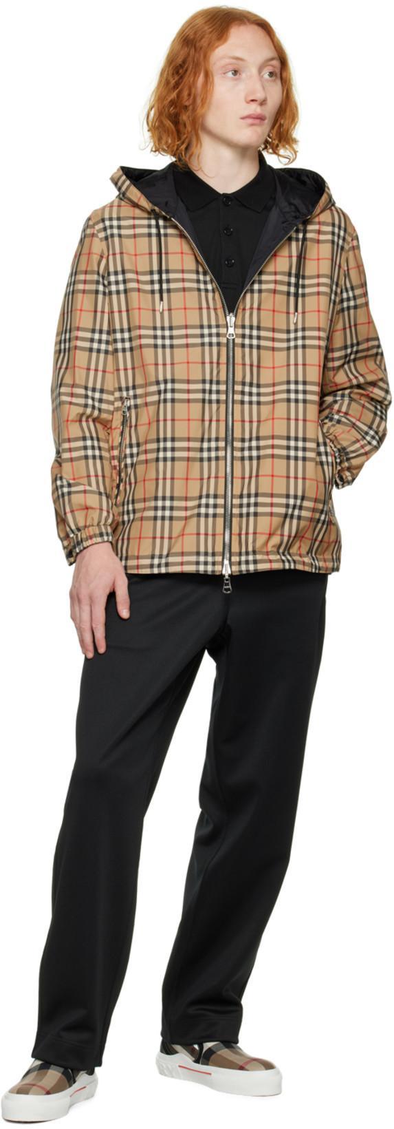 BURBERRY Check Twill Jacket In Beige