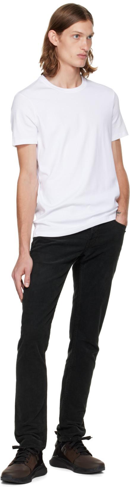 TOM FORD Lyocell Cotton Short Sleeve Crewneck T-shirt White