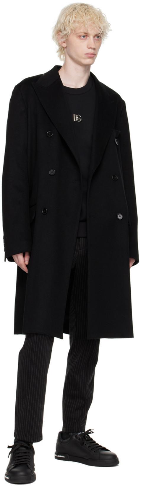 DOLCE & GABBANA Black Striped Trousers In S9000 Combi