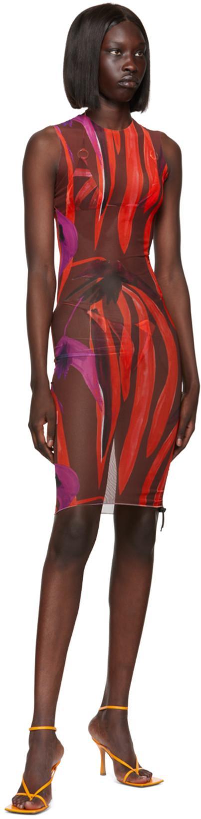 BOTTEGA VENETA Multi Strap Stretch High-heel Sandals In Tangerine