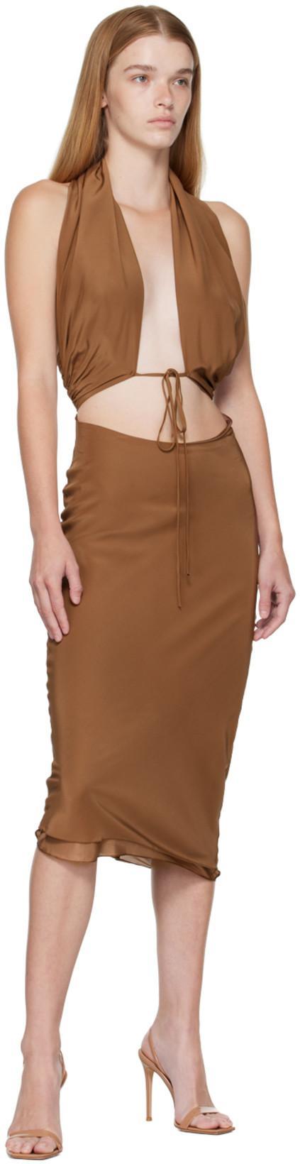 GIANVITO ROSSI Ribbon Buckle Stiletto Heels With Squared Toe Design In Brown