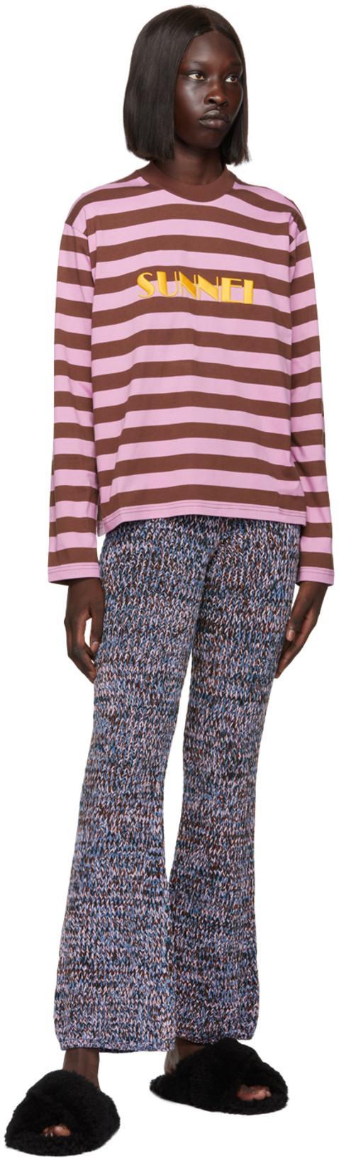 MARNI 10mm Fussbett Crisscross Shearling Slide In Black