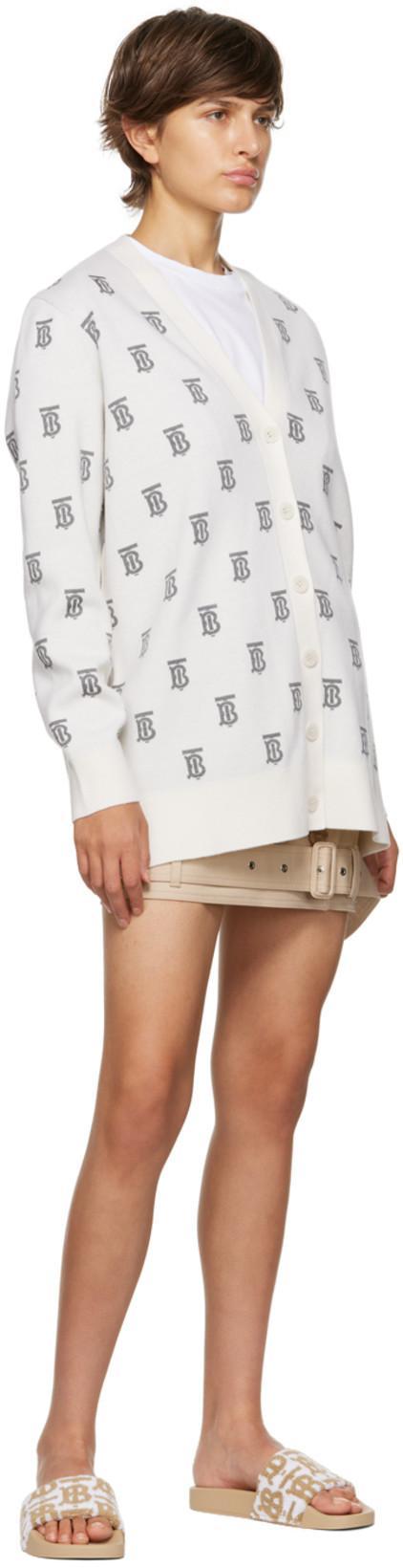BURBERRY Women White T-shirt With Vintage Check Motif On The Sleeves In Cotton Woman