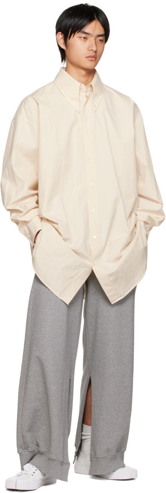 MAISON MARGIELA Minimalist White Low-top Sneakers With Split-toe Design In Animal Print