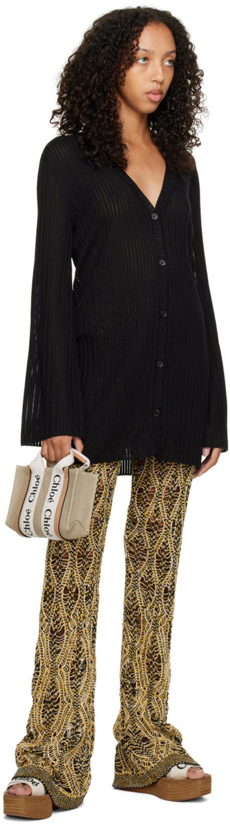 CHLOÉ Woody Canvas Platform Espadrille Sandals In White