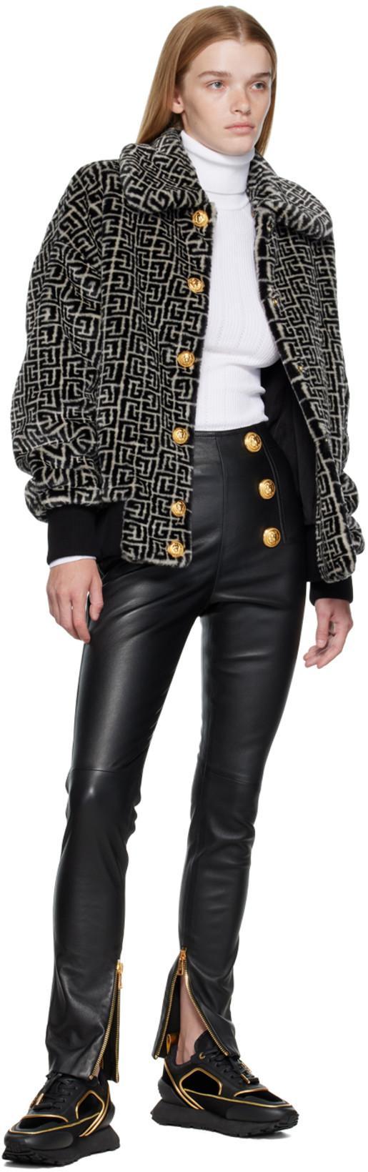 BALMAIN Rib Knit Viscose Sweater In White