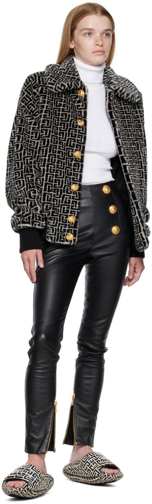 BALMAIN Rib Knit Viscose Sweater In White