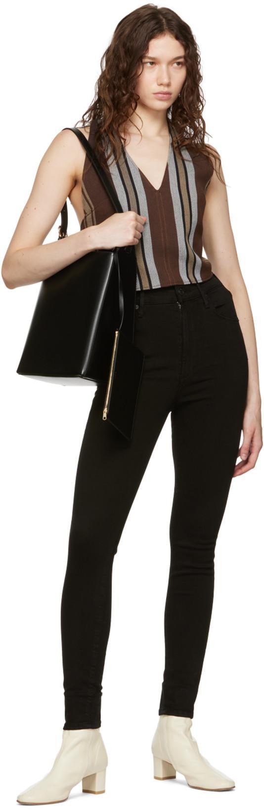 CITIZEN OF HUMANITY Black Chrissy Jeans In Plush Black