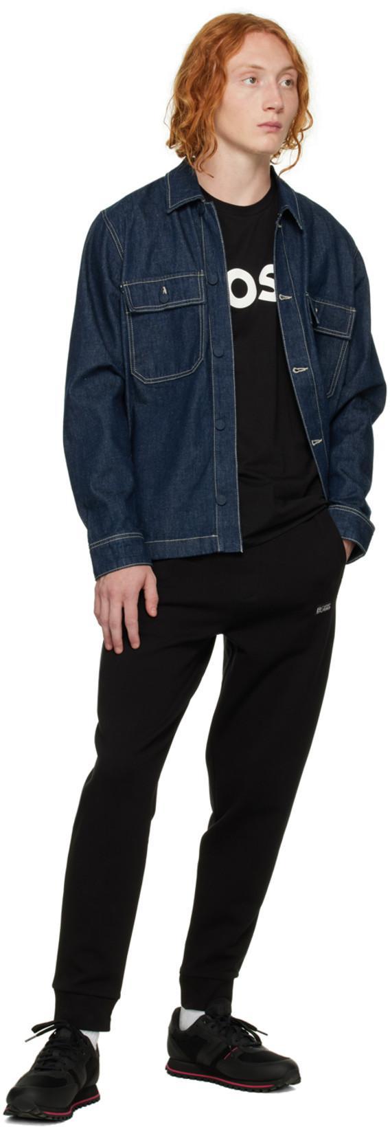 HUGO BOSS Boss Tiburt 354 Logo Print T Shirt In Nero