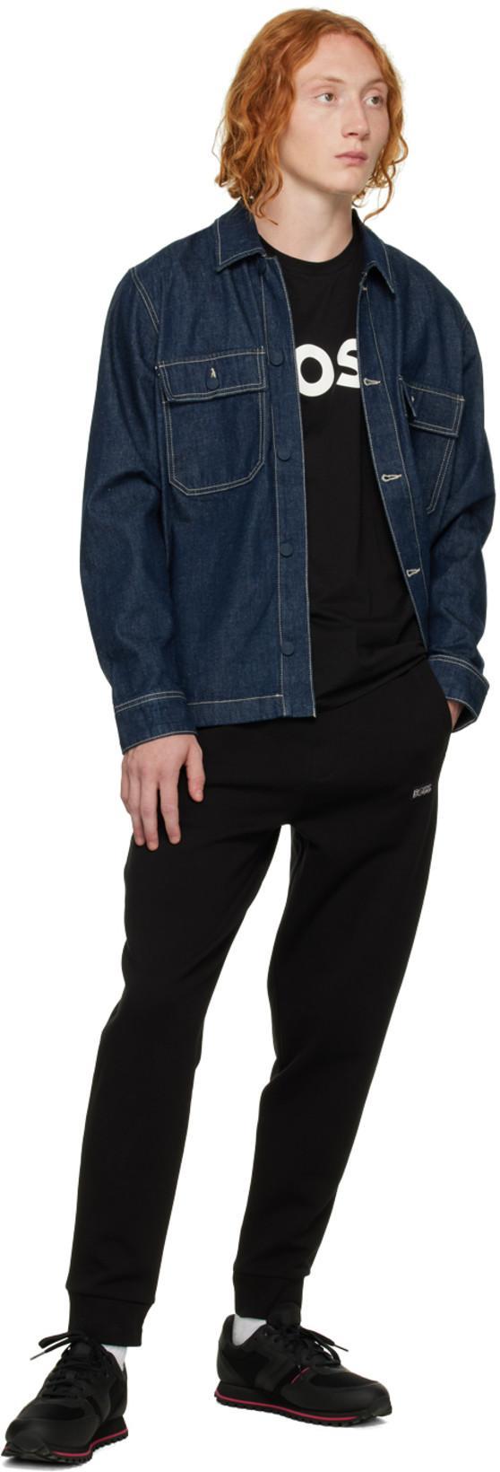 HUGO BOSS Boss Tiburt 354 Logo Print T Shirt In Nero