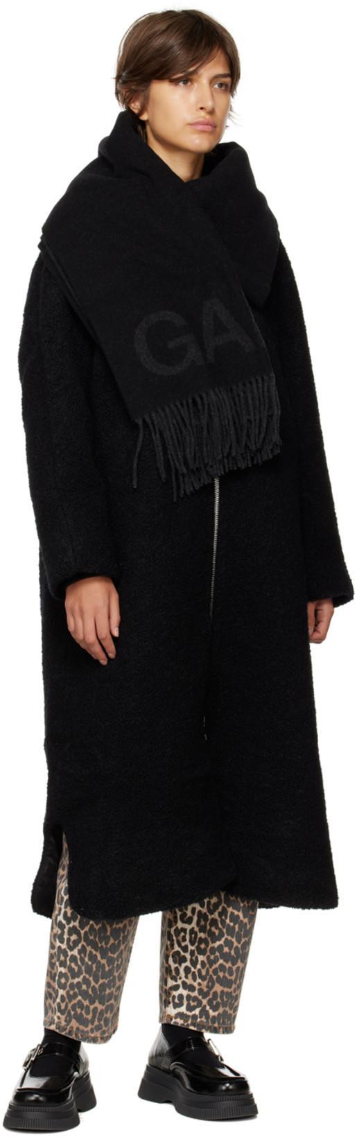 GANNI Wide-leg Animal Print High-rise Jeans With Belt Loops In Gray