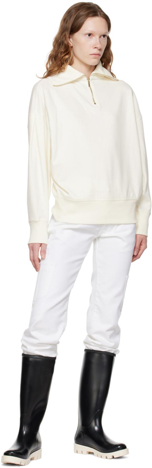 MARYAM NASSIR ZADEH White Straight-cut Jeans In 1074 White