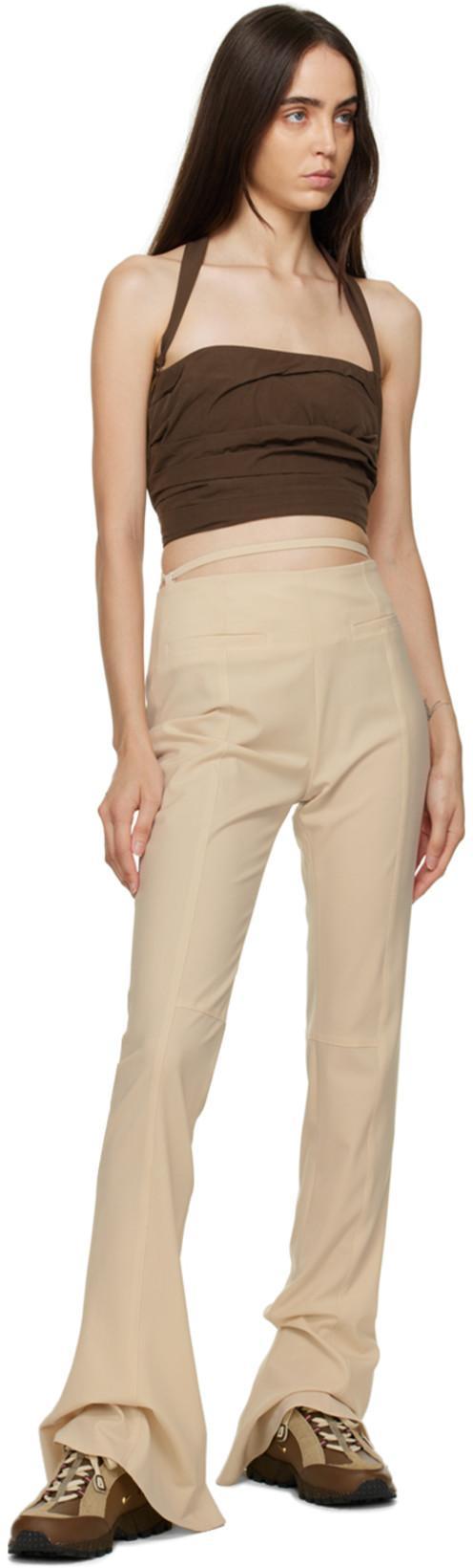JACQUEMUS Le Pantalon Tibau Linen Pants In White