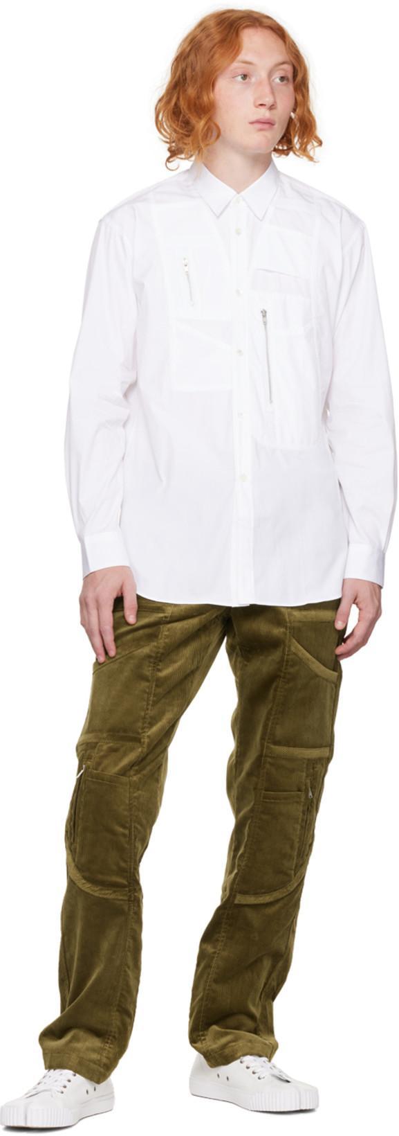 MAISON MARGIELA Minimalist White Low-top Sneakers With Split-toe Design In Animal Print