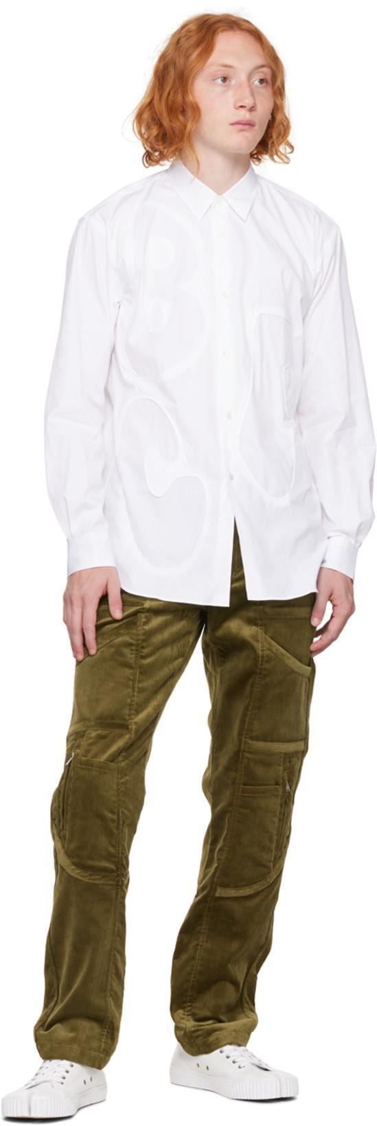 MAISON MARGIELA Minimalist White Low-top Sneakers With Split-toe Design In Animal Print