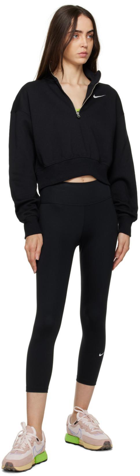 NIKE Phoenix Zip-up Sweatshirt In Black