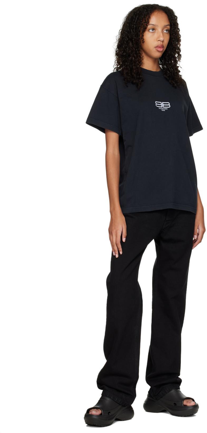 BALENCIAGA 85mm Rubber Pool Slide Sandals In Black