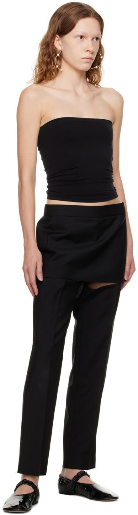 WOLFORD Sleeveless Sheath Top Elasticated Band In Black