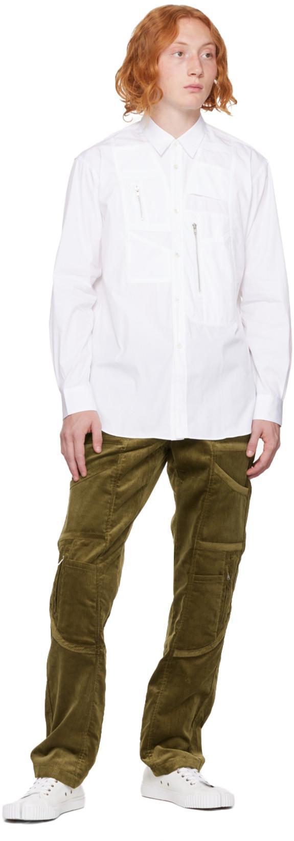 MAISON MARGIELA Minimalist White Low-top Sneakers With Split-toe Design In Animal Print