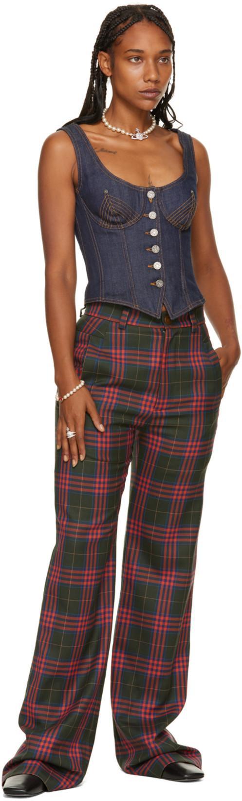 JEAN PAUL GAULTIER Blue The Jean Corset Denim Top