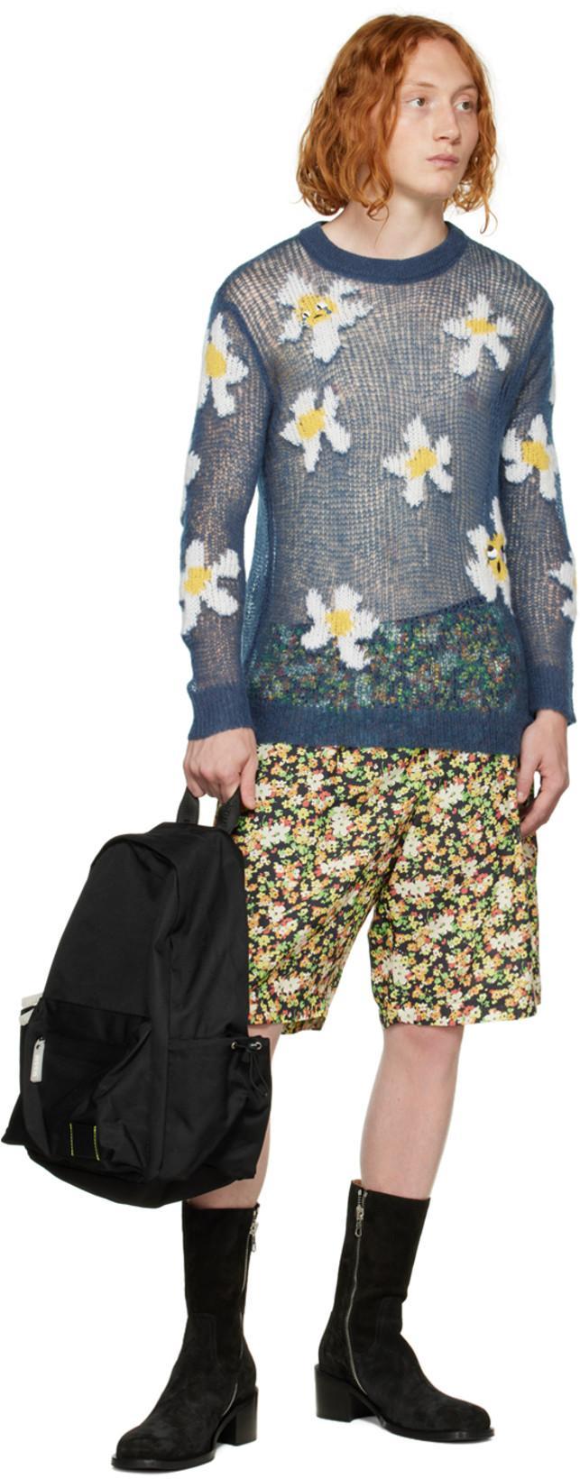 MARNI Floral-print Bermuda Shorts In Black