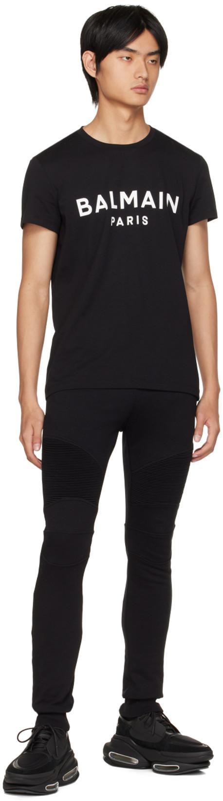BALMAIN Printed T-shirt - Straight Fit In Black