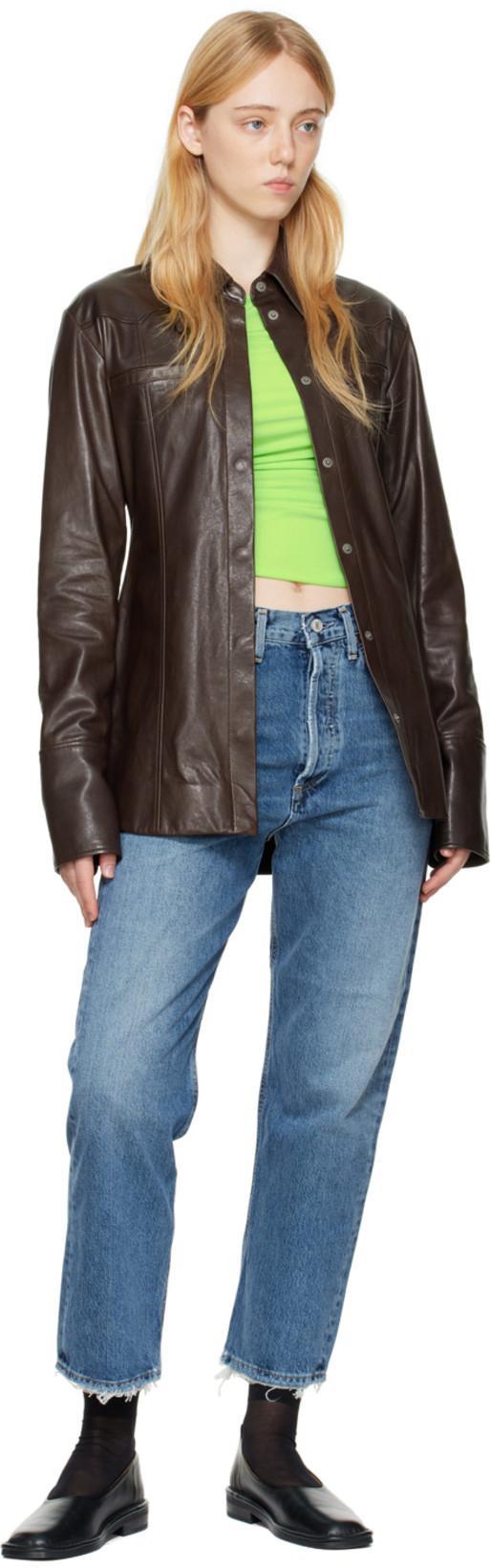 HELMUT LANG Crepe Hosiery Reversible Short Sleeve T-shirt In Lawn