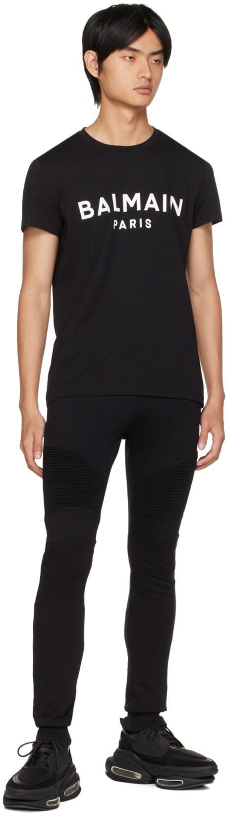 BALMAIN Printed T-shirt - Straight Fit In Black