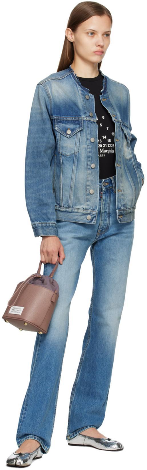 MAISON MARGIELA Mm1 Mm10 Cotton Crew-neck T-shirt With Contrasting Monogram In Black