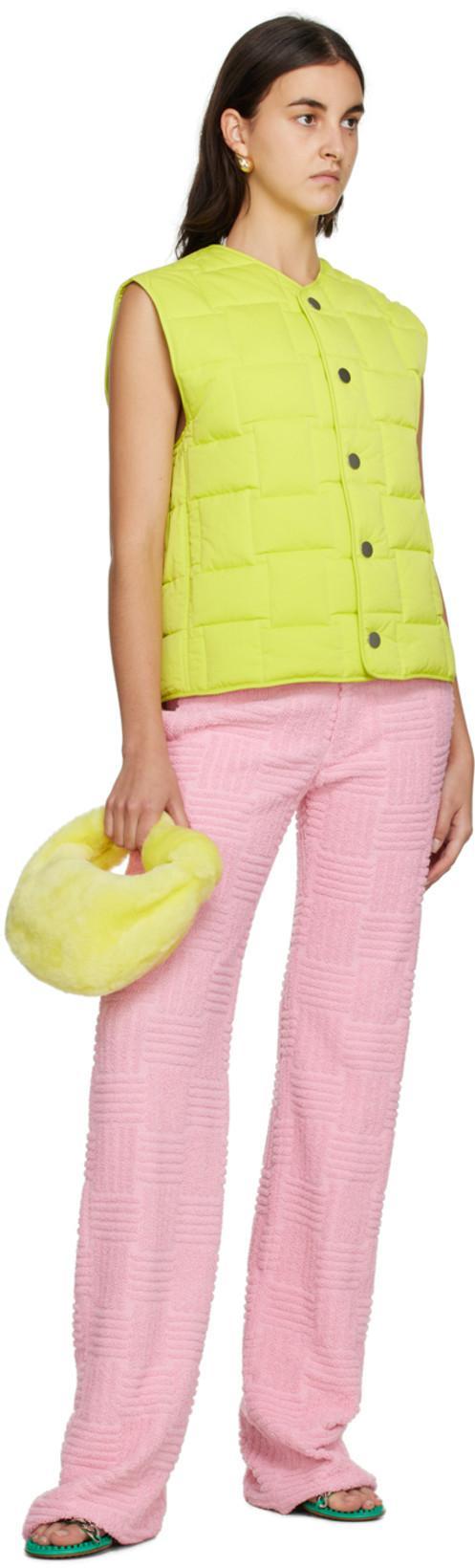 BOTTEGA VENETA Yellow Mini Jodie Top Handle Bag In 7331 Pale Yellow/gol