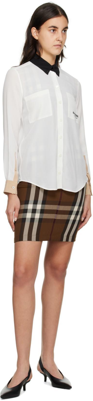 BURBERRY Sleeveless Midi Sheath Dress With Tartan Motif In Brown