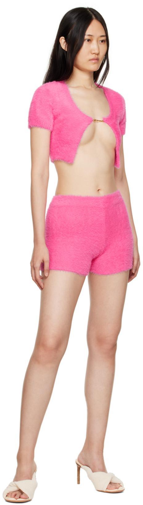 JACQUEMUS La Maille Neve Cardigan In Pink