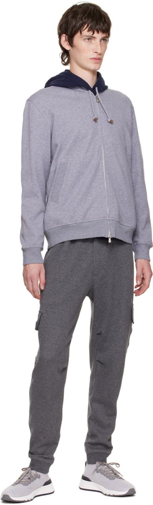 BRUNELLO CUCINELLI Grey Cotton Sneakers In Gray