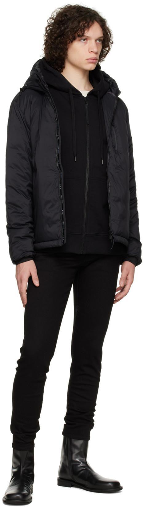 CANADA GOOSE Lodge Packable Windproof 750 Fill Power Down Hooded Jacket In Black