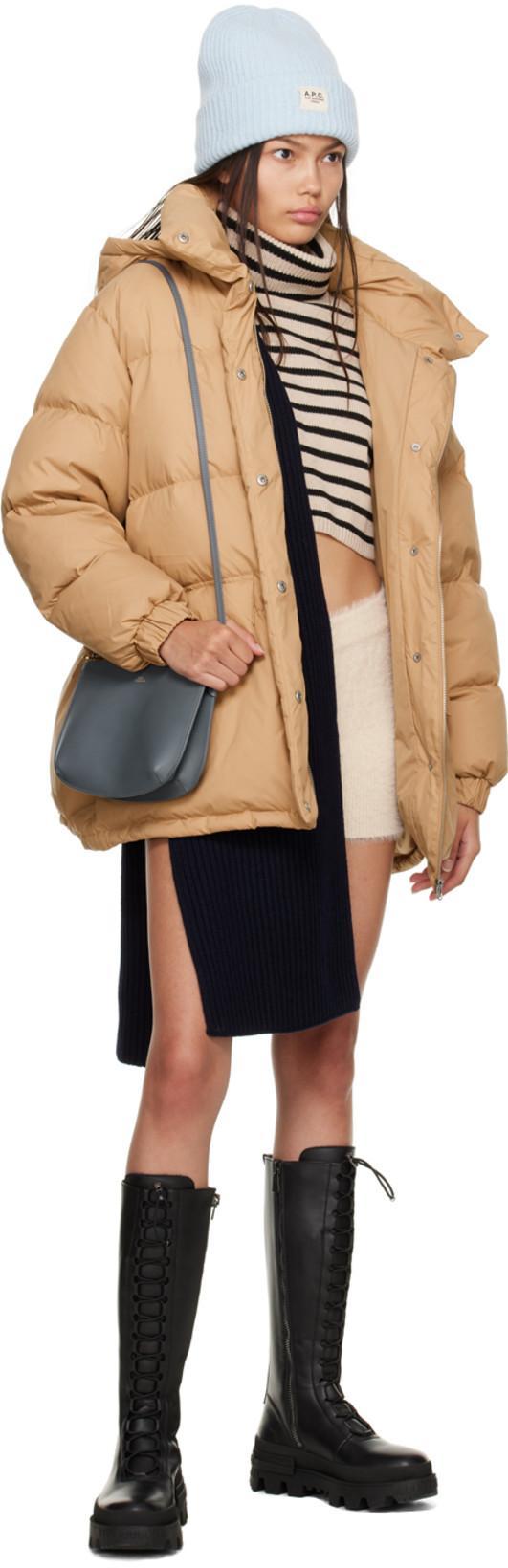 JACQUEMUS High Waist Knitted Cycling Shorts In Beige