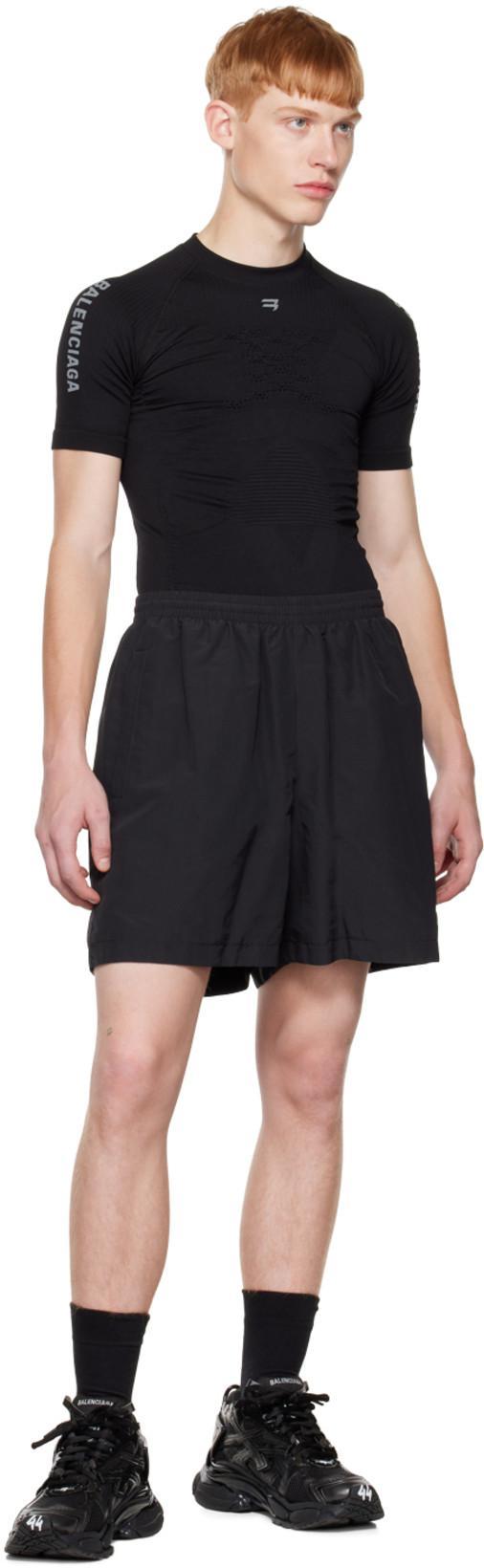 BALENCIAGA Men Runner Mesh And Leather Sneakers In Black