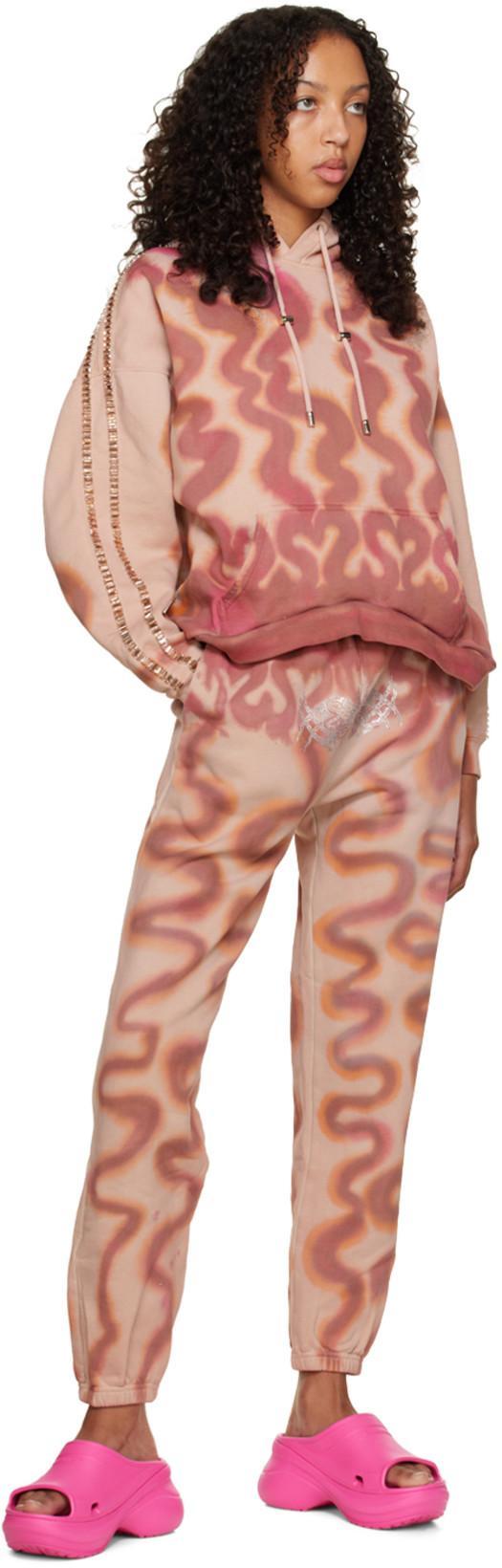 BALENCIAGA + Crocs Pool Perforated Neon Rubber Slides In Electric Pink