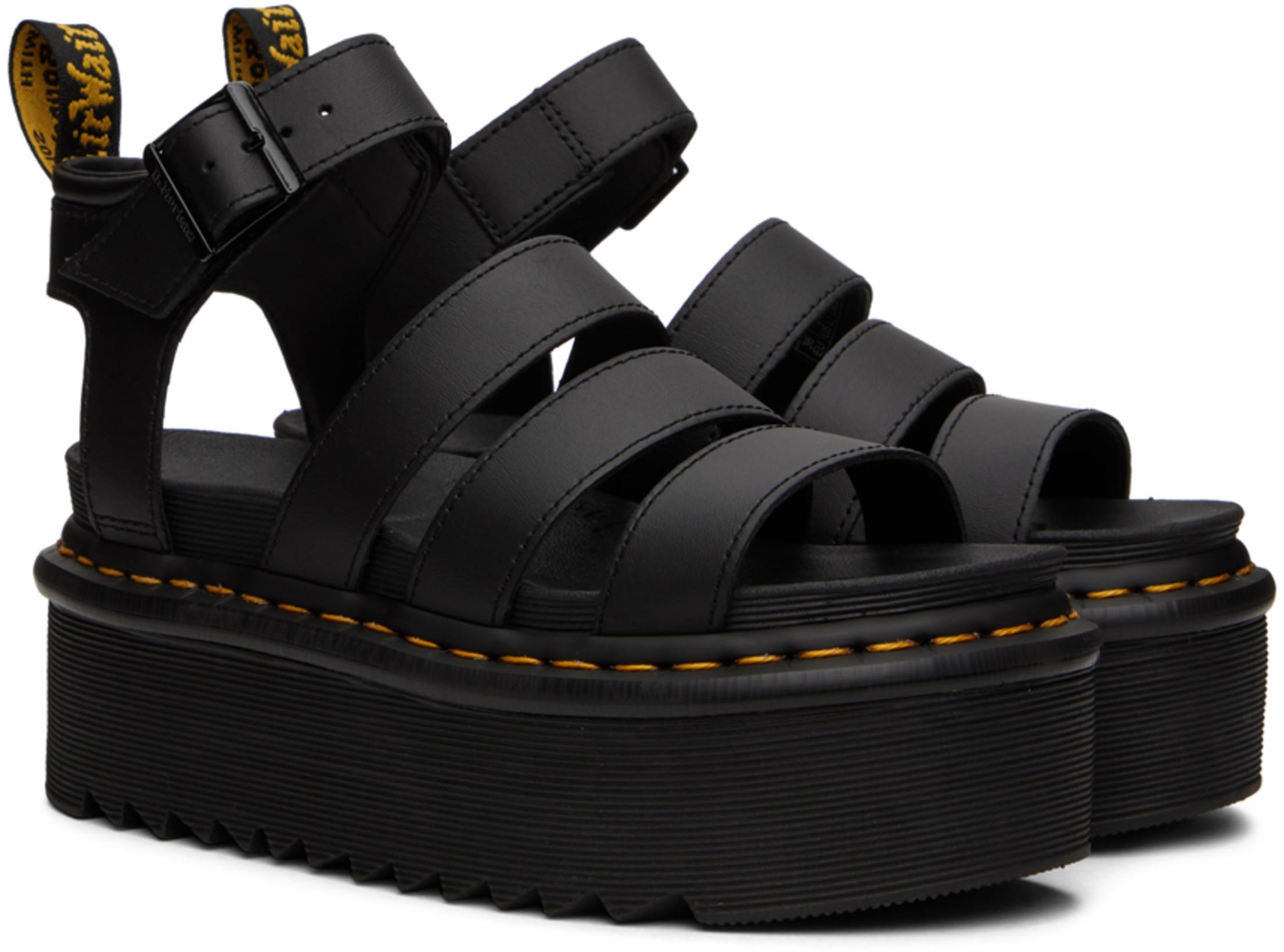 DR. MARTENS Dr.martens Gladiator Sandals With Platform In Nero Neri E Grigi