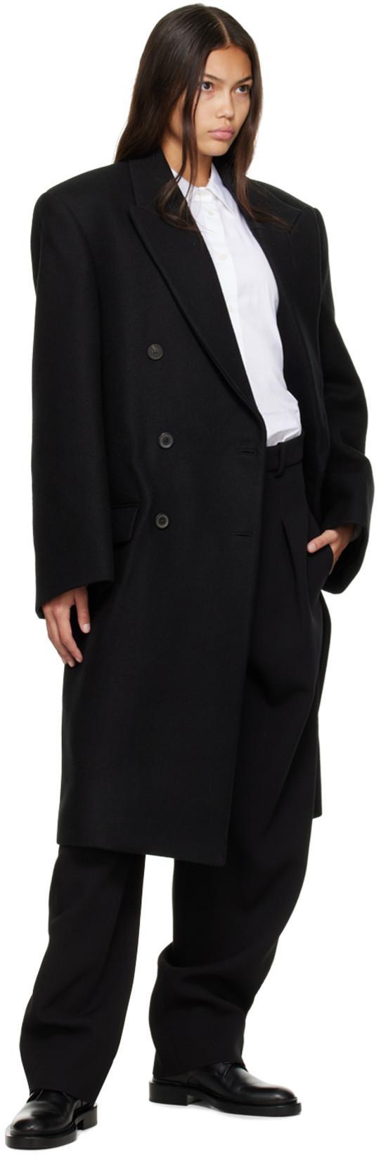 WARDROBE.NYC Accumulator Nyc X Hayley Bieber Double Breast Coat In Black