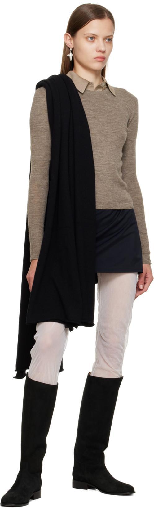 MARYAM NASSIR ZADEH Taupe Tory Sweater In 1169 Turf
