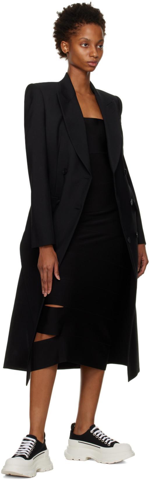 ALEXANDER MCQUEEN Smooth Sneakers With 45mm Thread In Black