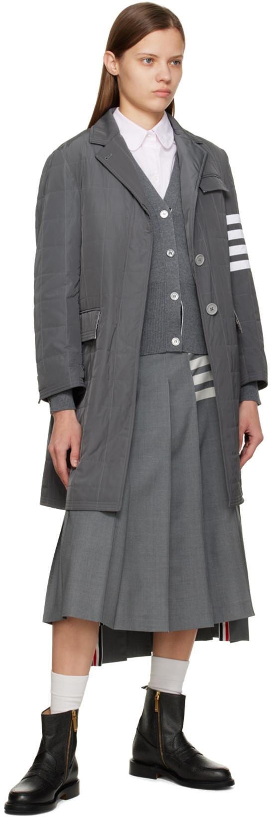 THOM BROWNE Pleated Skirt In Grey